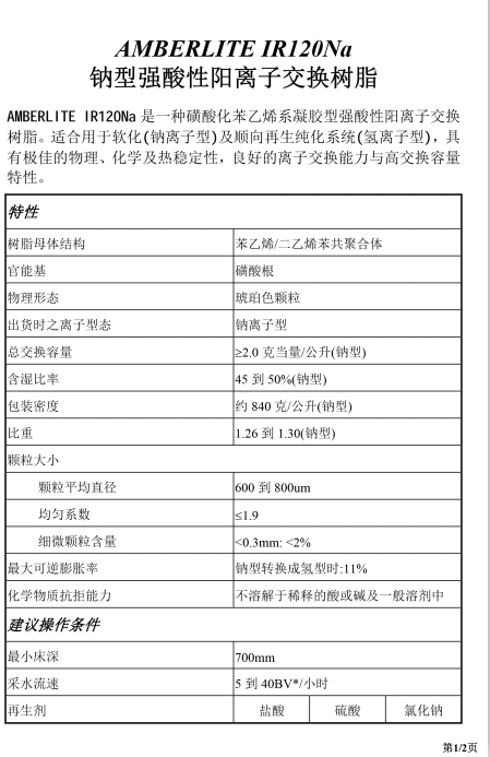 离子交换树脂用途